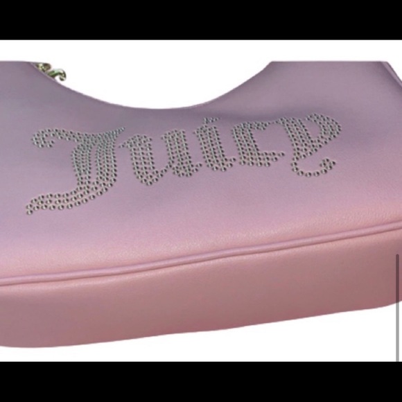 NEW Juicy Couture Pink Clay Obsession Crossbody Bag With Rhinestones+Gold - Picture 10 of 13